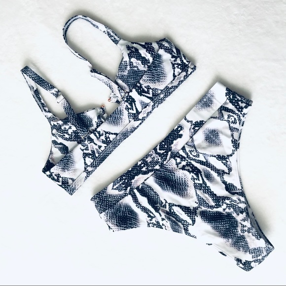 Ombré Snake Print High Waisted Bikini - Picture 11 of 12